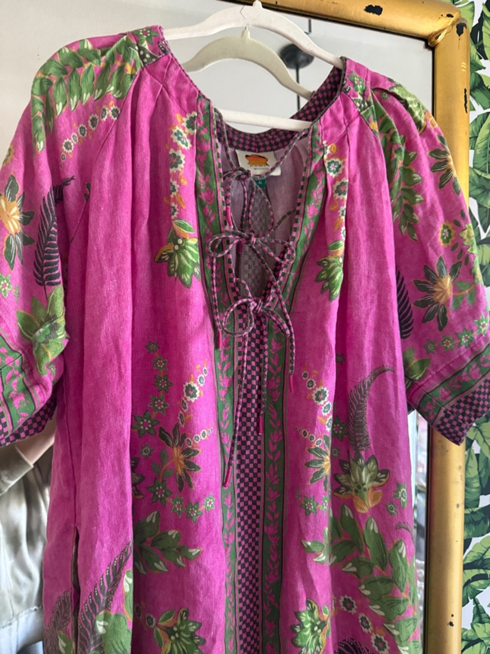 FARM Rio Ana Tie Front Midi Dress (with Pockies!) 🌴 💛 - Picture 2 of 4